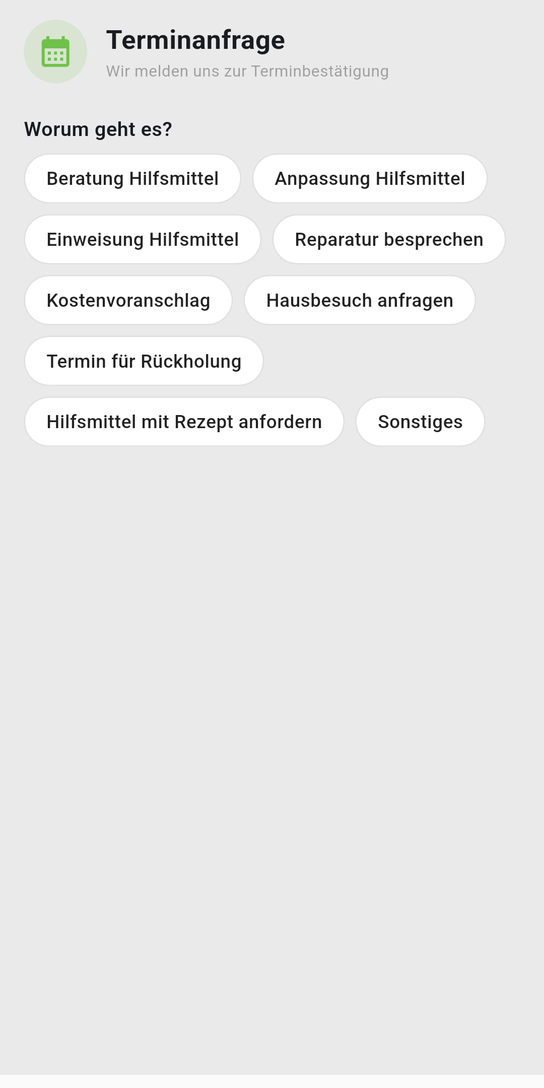 Reha Tool Light – Terminanfrage